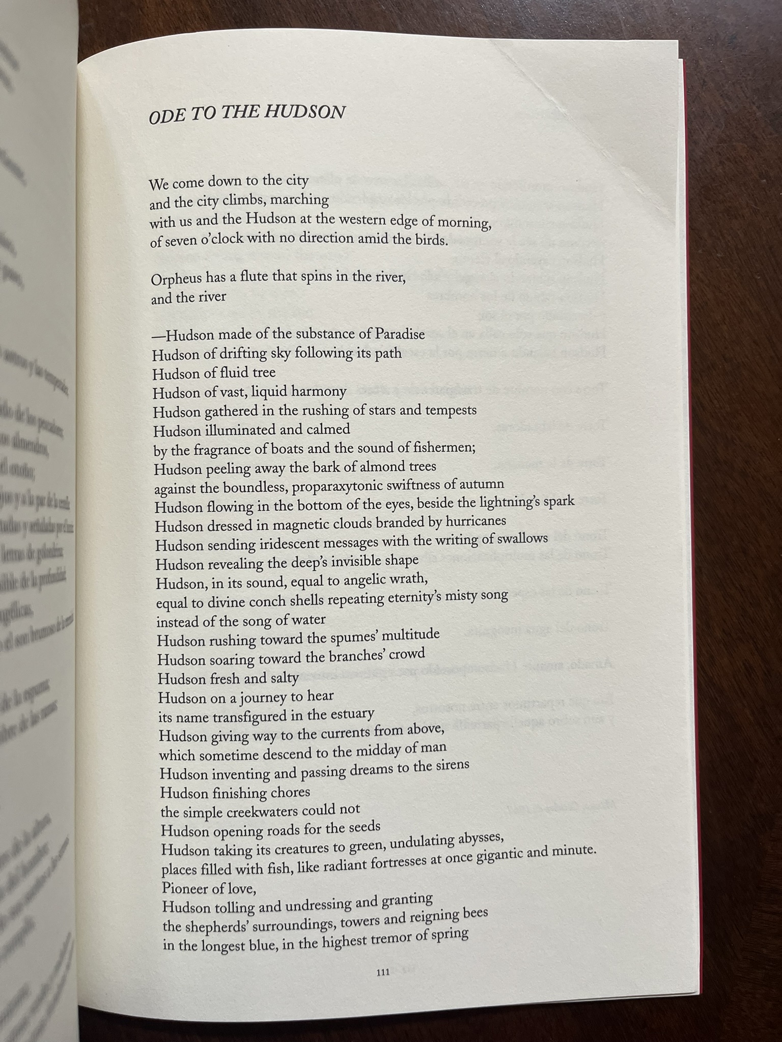 Ode to Hudson Poem English Page 1