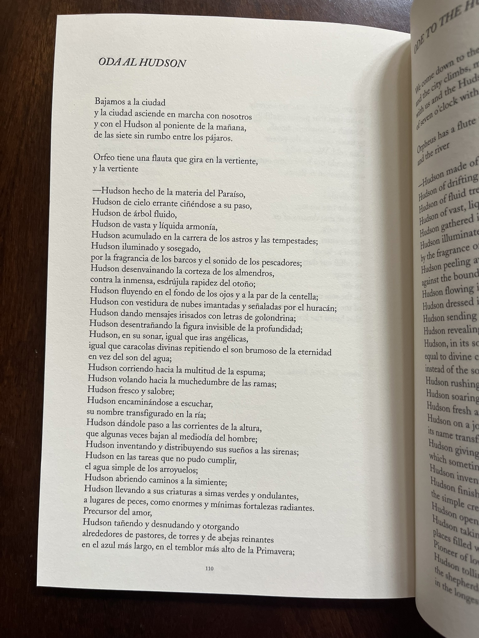 Ode to Hudson Poem Spanish Page 1