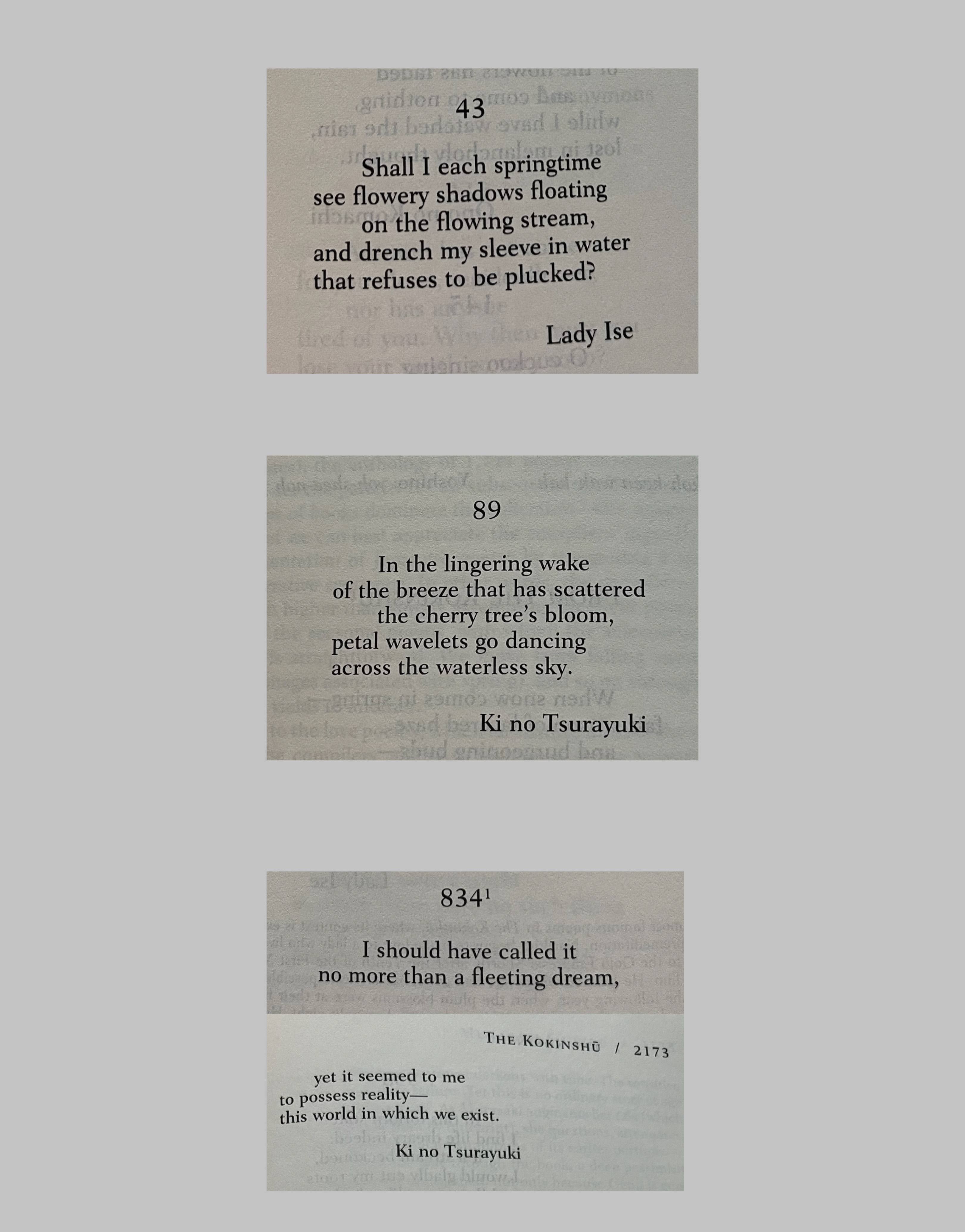 Kokinshu Poems
