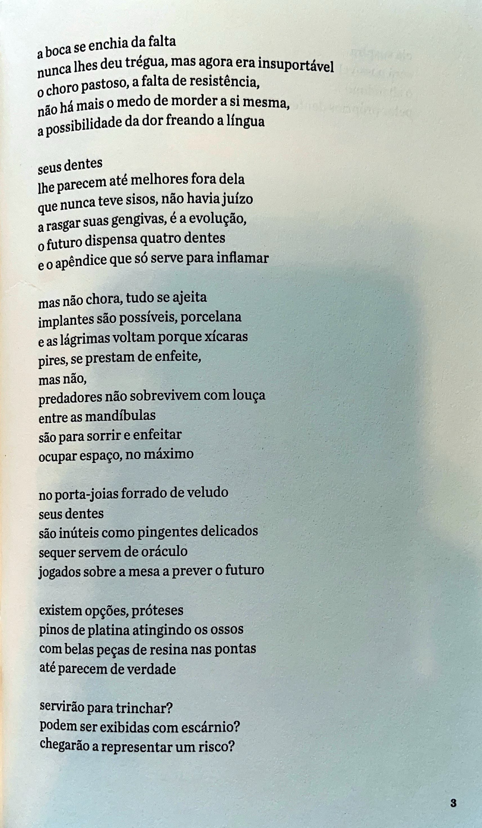 Teeth Poem Page 2 (Portuguese)